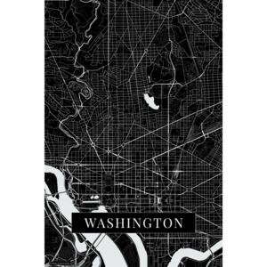 Mapa Washington black