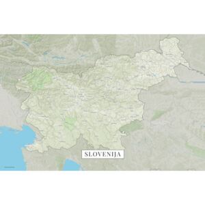 Mapa Slovenija color