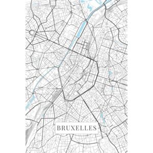 Mapa Bruxelles white