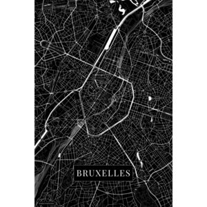 Mapa Bruxelles black