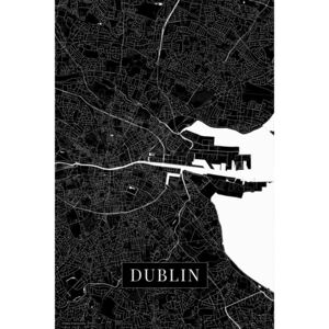 Mapa Dublin black