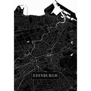 Mapa Edinburgh black