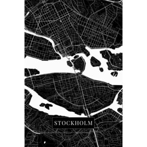 Mapa Stockholm black