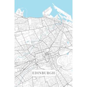 Mapa Edinburgh white