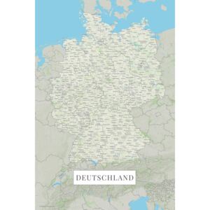 Mapa Germany color