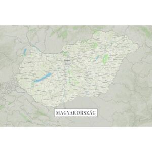 Mapa Hungary color