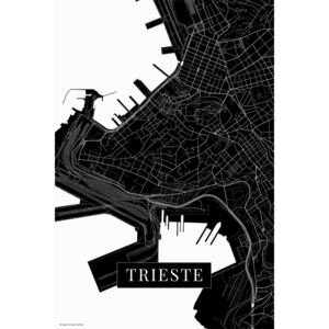 Mapa Trieste black