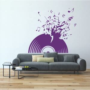 GLIX Vinylová platňa - nálepka na stenu Fialová 50 x 45 cm