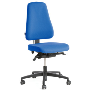Kancelárska stolička Brighton, vysoká opierka, modrá/čierny podstavec