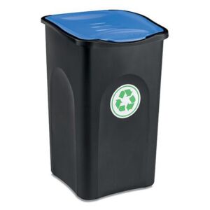 Plastový odpadkový kôš HOME ECOGREEN na triedený odpad, objem 50 l, modrý