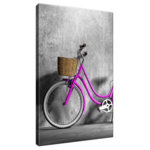 Obraz na plátne Fialový bicykel 20x30cm 1221A_1S