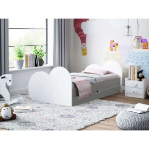 OR Detská posteľ Love Farba: Biela/sivá, Rozmer lôžka: 160x80, Úložný box: S úložným boxom