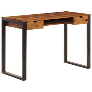 Stôl z sheeshamového dreva a ocele 110x55x78 cm