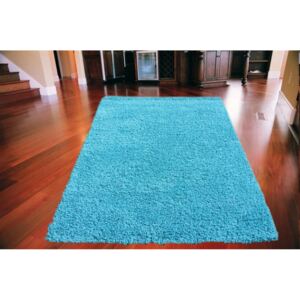 Kusový koberec Shaggy vlas 50mm tyrkysový, Velikosti 120x170cm