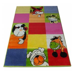 MAXMAX Dětský koberec Veselá zvířátka - multicolor