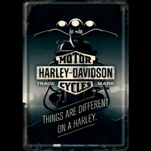 Nostalgic Art Plechová pohľadnice - Harley-Davidson ( Things Are Different)