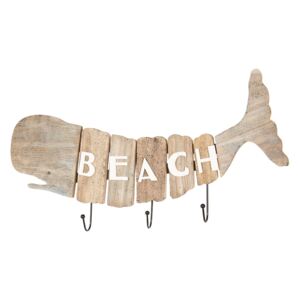 Drevený vešiak veľryba Beach - 58 * 5 * 27 cm