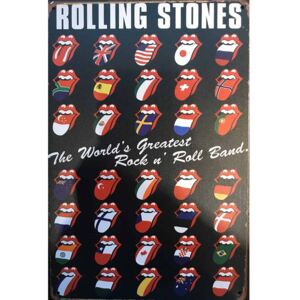 Ceduľa Rolling Stones 30cm x 20cm Plechová tabuľa
