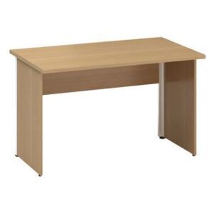 Kancelársky stôl Alfa 100 so sivým podnožím, 120 x 70 x 73,5 cm, rovné vyhotovenie, dezén buk