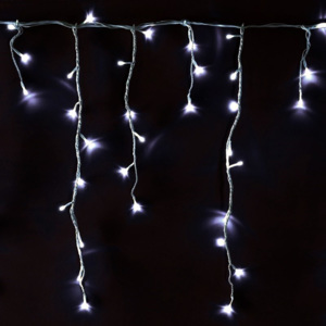 Sharks Svetelná vianočná reťaz Dážď, 240 LED, biela