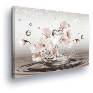 GLIX Obraz na plátne - Flowers on Water Level II 80x60 cm