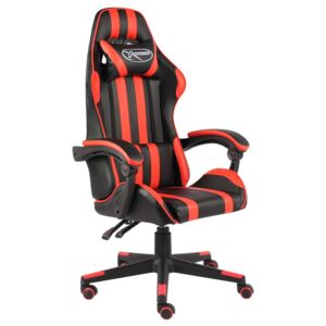 Herná stolička čierna a červená umelá koža