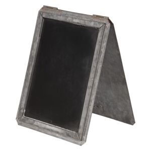 Kriedová tabuľa v plechovom stojane Tole - 16 * 2 * 24 cm
