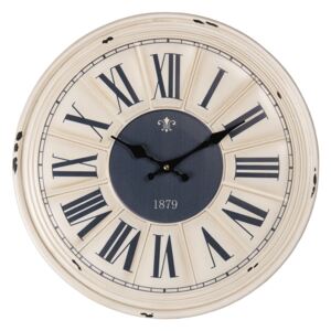 Kovové nástenné hodiny s rímskymi číslicami 1879 - Ø 40 * 3 cm / 1 * AA