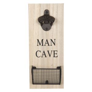 Nástenný otvárač na fľaše Man Cave - 12 * 5 * 30 cm