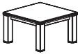 Konferenčný stolík (alexandra 40) 75 x 75