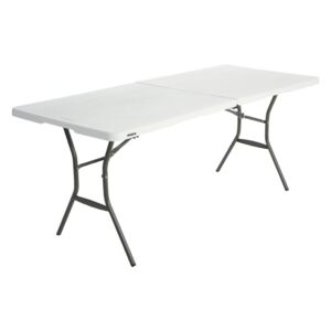 Skladací stôl 180 cm biela / čierna Dekorhome