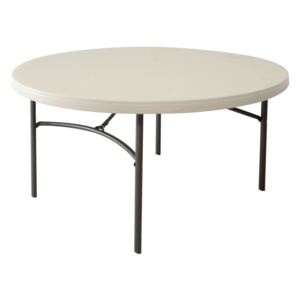Skladací stôl 152 cm biela / čierna Dekorhome
