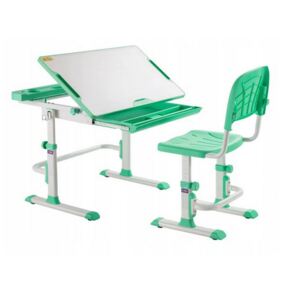 FUNDESK Rastúci stôl DISA + stolička Farba: Zelená