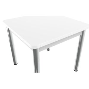 Jedálenský stôl 80 x 80 cm kovové nohy - 2 varianty dosky - Oblé
