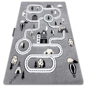 MAXMAX Detský kusový koberec PETM City - sivý