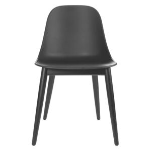 Menu Stolička Harbour Side Chair Wood, black / black oak