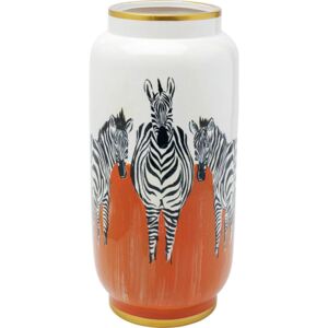 Váza Kare Design Orange Zebras, výška 39 cm