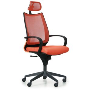 Kancelárska stolička Futura, oranžová/čierna