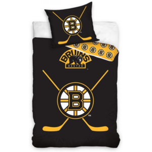 Svietiaci obliečky klubu NHL Boston Bruins 140x200/70x90 cm