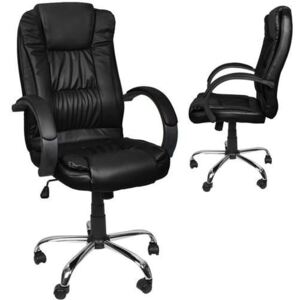 ISO Kancelárska stolička EKO koža čierna, 8983