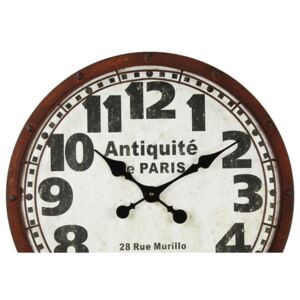 Kovové hrdzavé nástenné hodiny Antiquia de Paris - Ø 58 * 5 cm