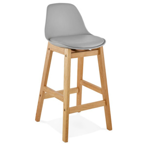 Moderná barová stolička Evan sivá