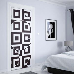 GLIX Fototapeta na dvere - Modern Geometric Pattern Black And White