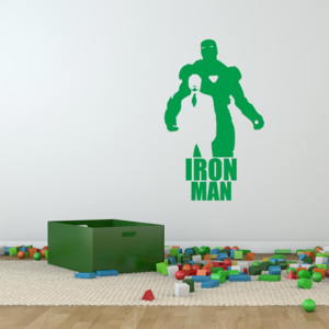 GLIX Avengers Iron Man - samolepka na stenu Zelená 35x20 cm