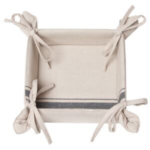 Obojstranný textilný košíček na pečivo Country Essentials black - 35 * 35 * 8 cm