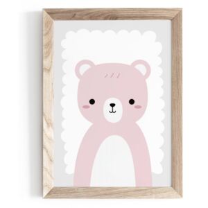 Plagát Pastel - ružový medvedík P301