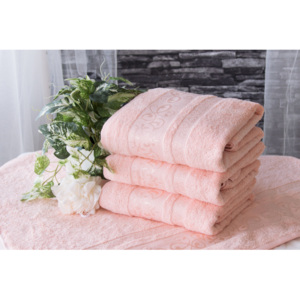 XPOSE ® Bambusový ručník CATANIA - lososová 50x90 cm