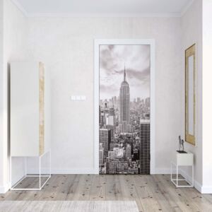 GLIX Fototapeta na dvere - New York City Skyline Black And White