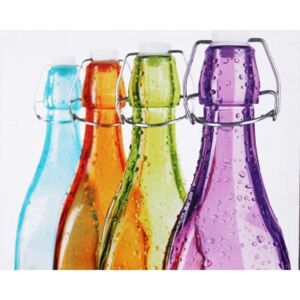 Obraz na plátne - Farebné fľašky 2, 40x50 cm