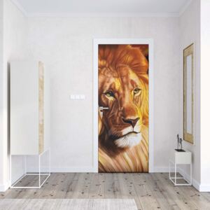 GLIX Fototapeta na dvere - Lion Sunset Africa Animals
